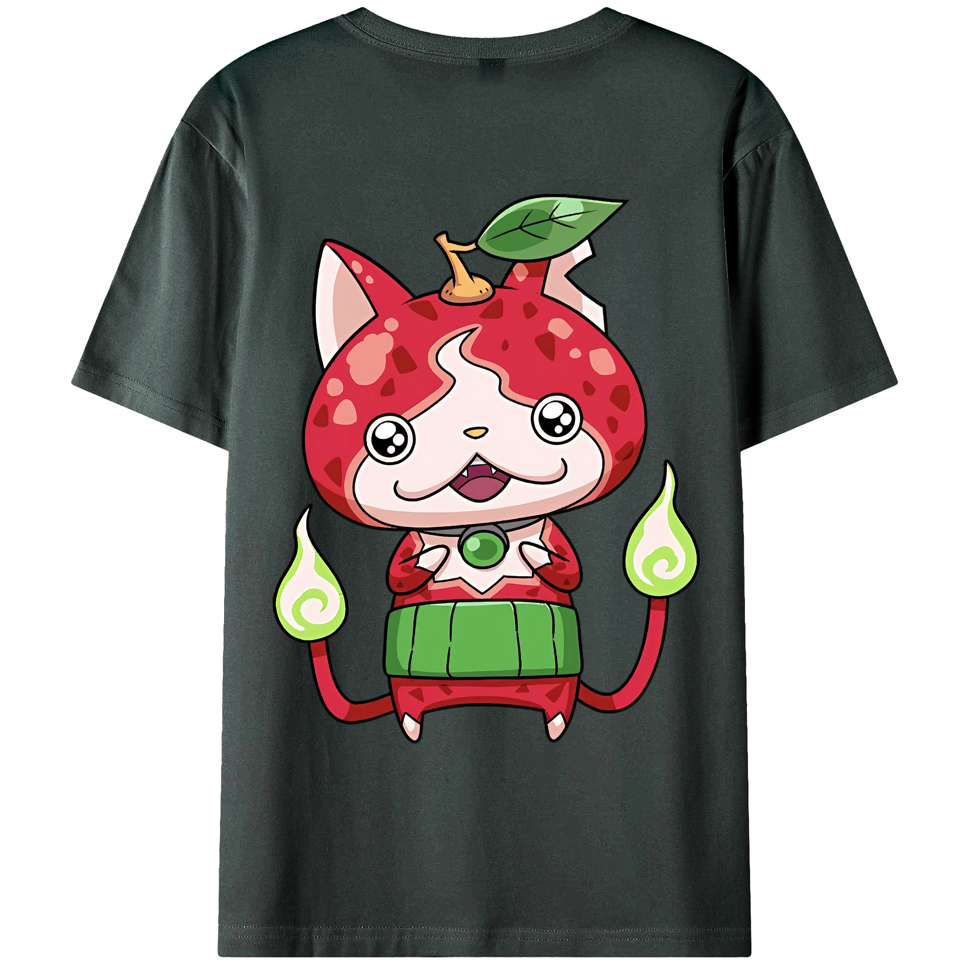 （画像用） 妖怪ウォッチ Yo-kai Watch 綿100％ メンズ半袖Tシャツ（バックプリント） 通気性